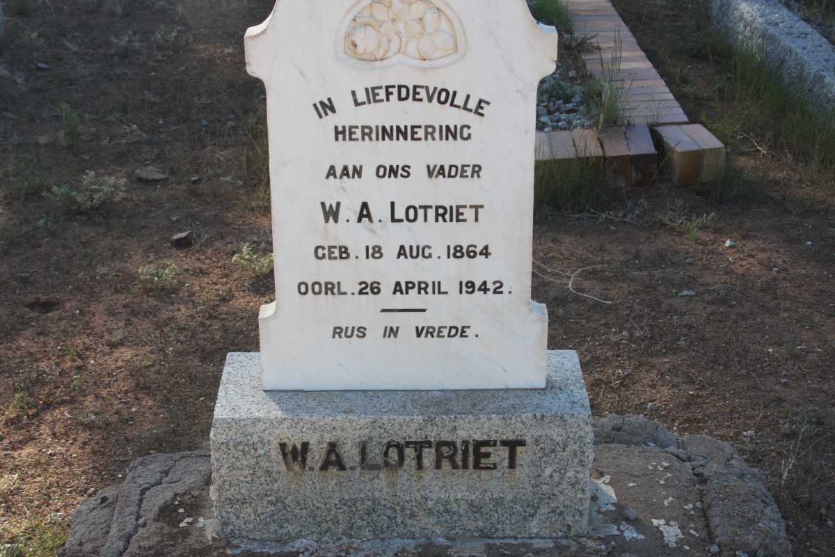 LOTRIET W.A. 1864-1942