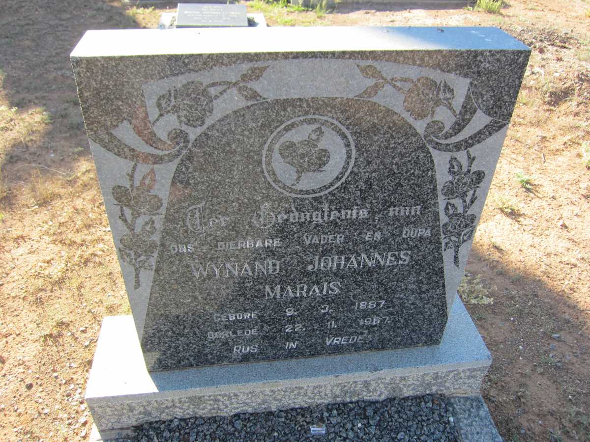 MARAIS Wynand Johannes 1887-1967