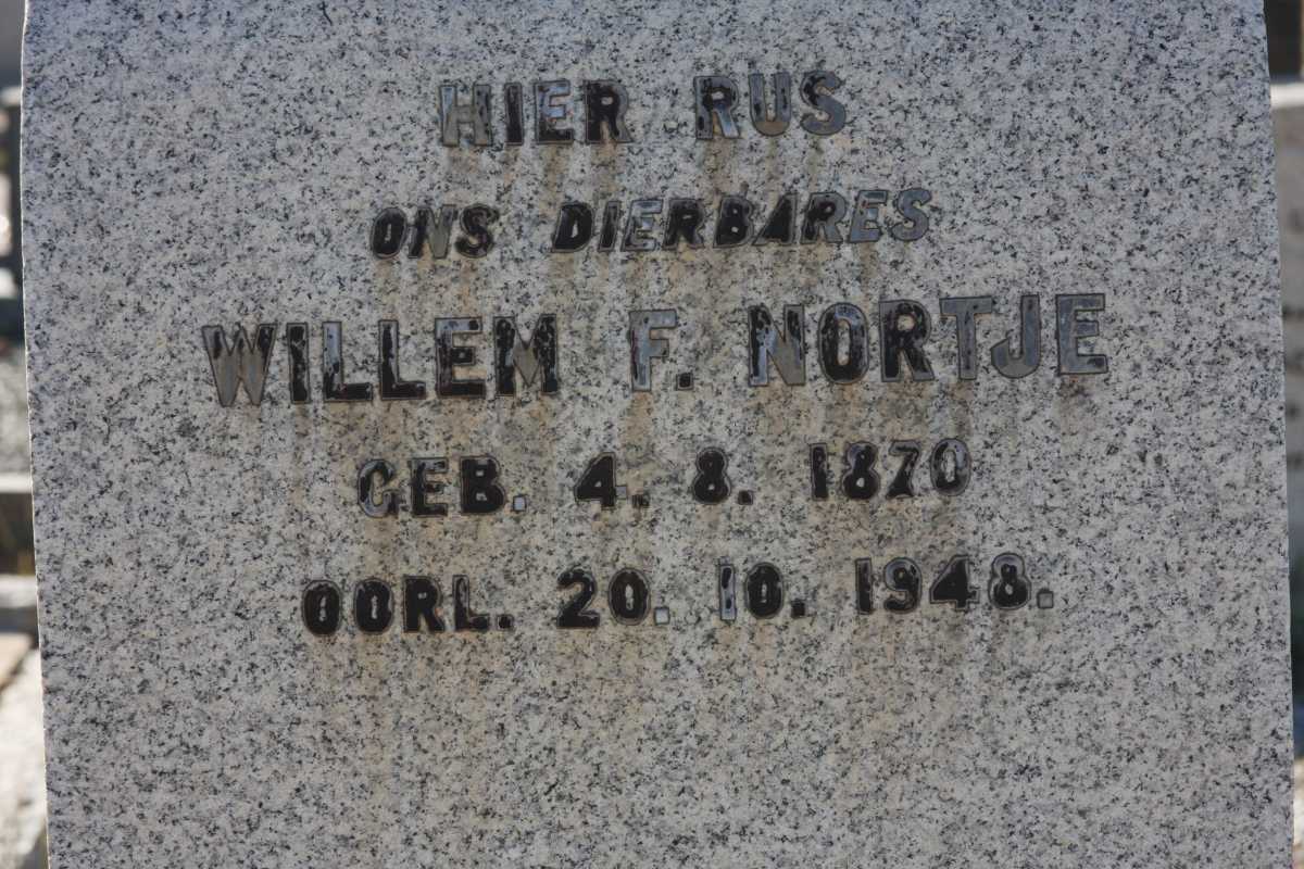NORTJE Willem F. 1870-1948