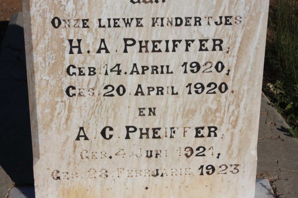 PHEIFFER H.A. 1920-1920 :: PHEIFFER A.C. 1921-1923