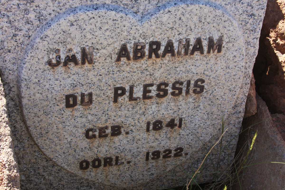 PLESSIS Jan Abraham, du 1841-1922