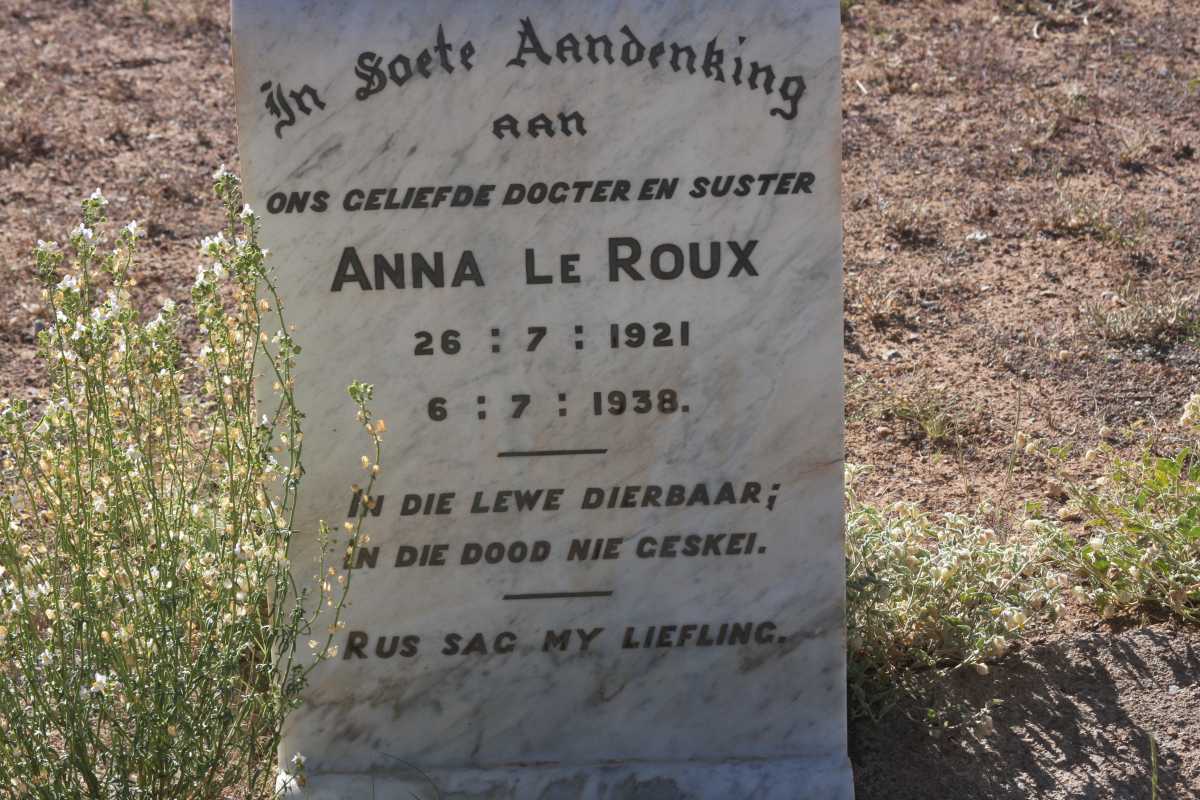 ROUX Anna, le 1921-1938