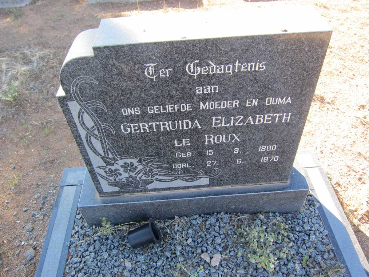 ROUX Gertruida Elizabeth, le 1880-1970