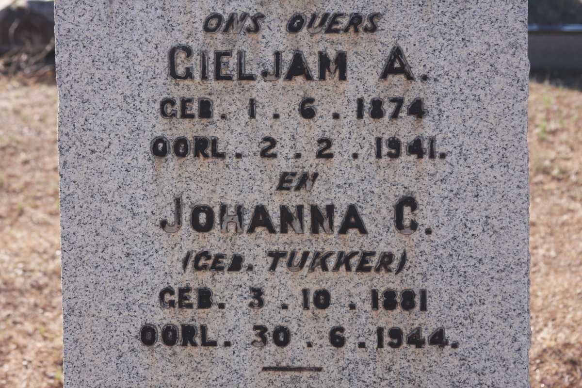 SMIT Gieljam A. 1874-1941 &amp; Johanna C. TUKKER 1881-1944