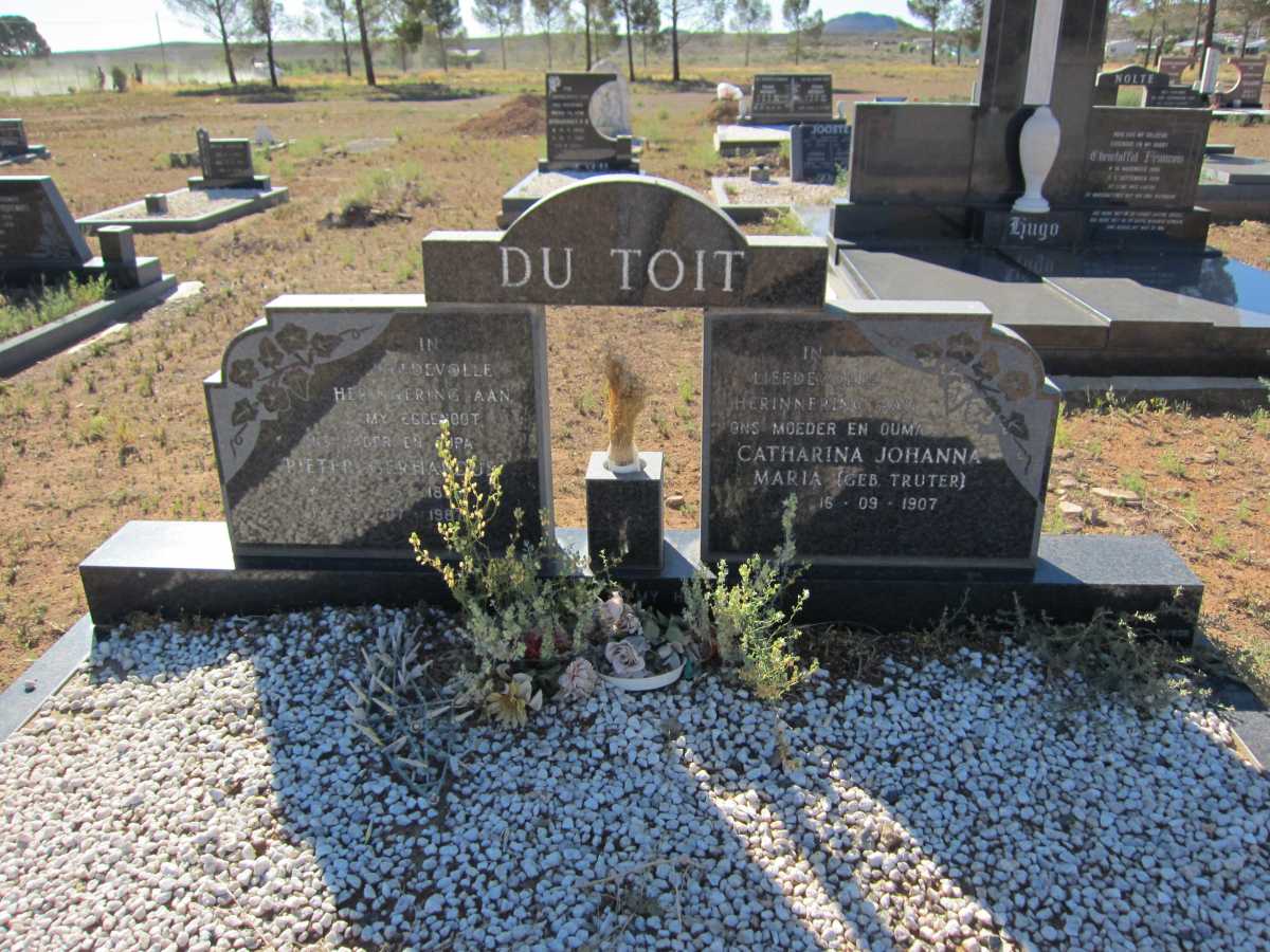 TOIT Pieter Gerhardus, du 18??-198? &amp; Catharina Johanna Maria TRUTER 1907-