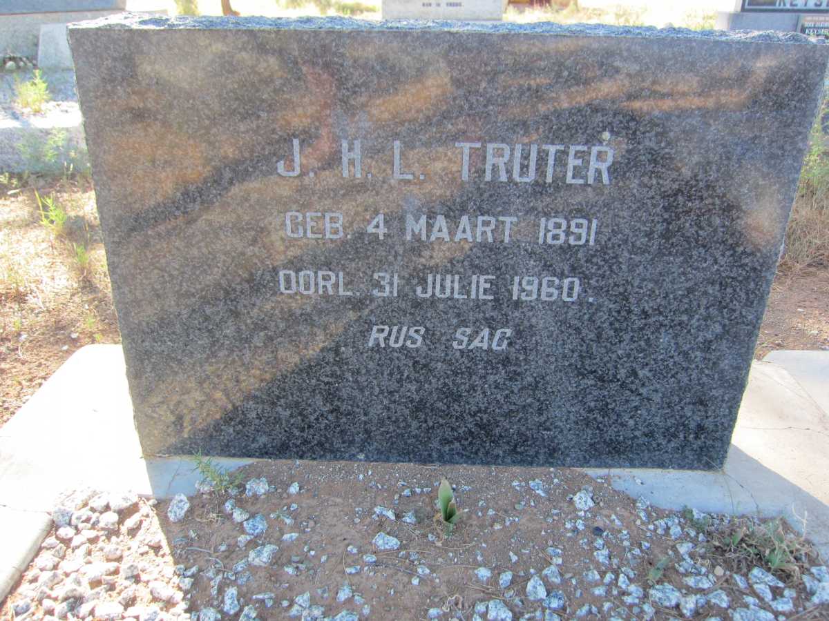 TRUTER J.H.L. 1891-1960