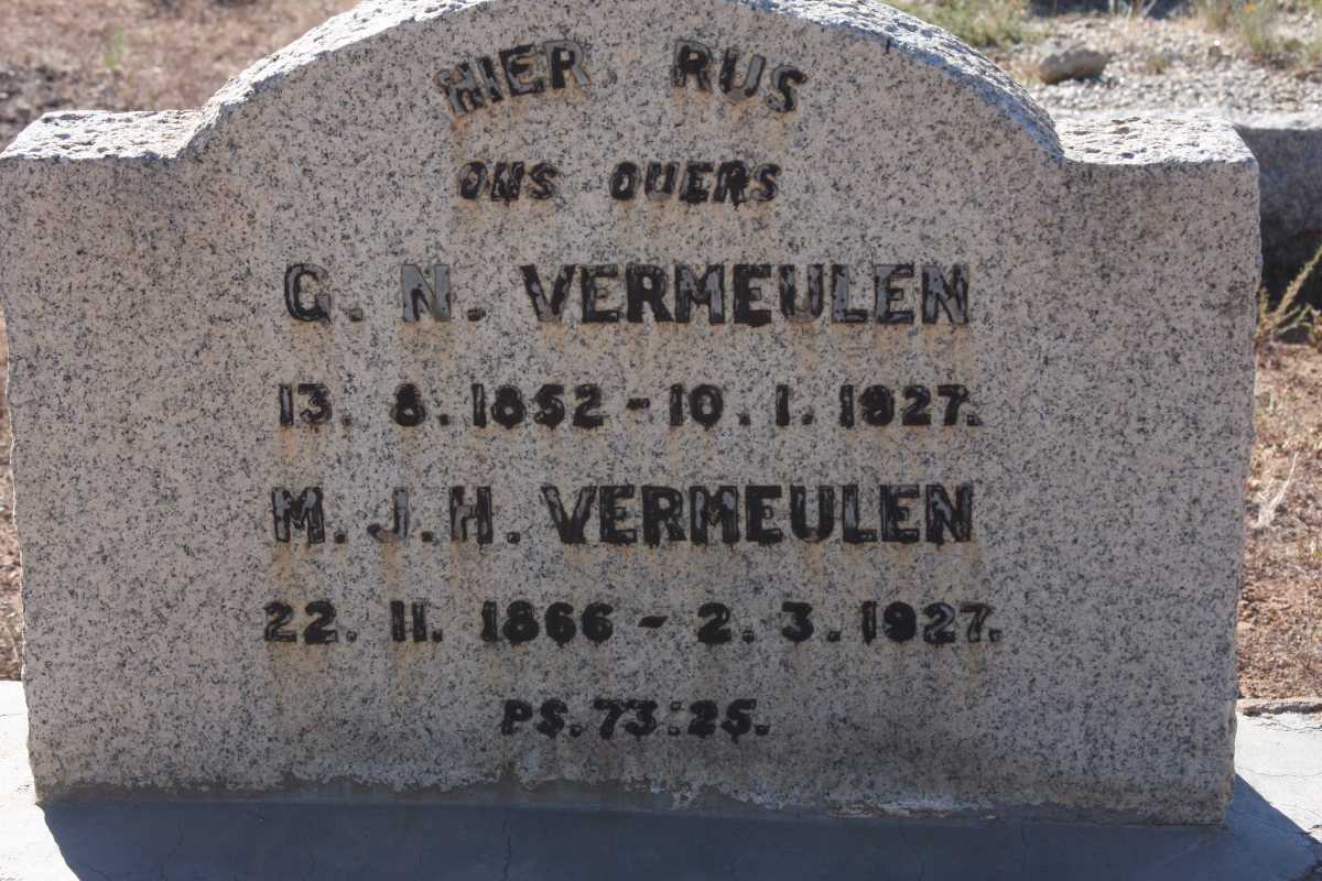 VERMEULEN G.N. 1852-1927 &amp; M.J.H. 1866-1927