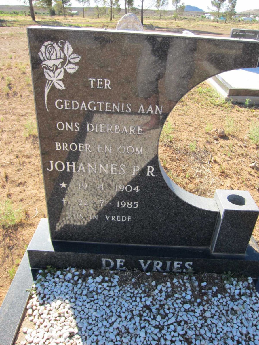 VRIES Johannes P.R., de 1904-1985