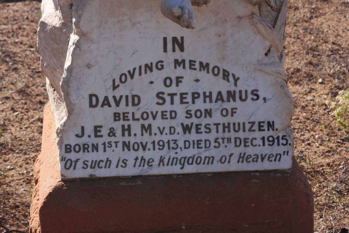WESTHUIZEN David Stephanus, v.d. 1913-1915