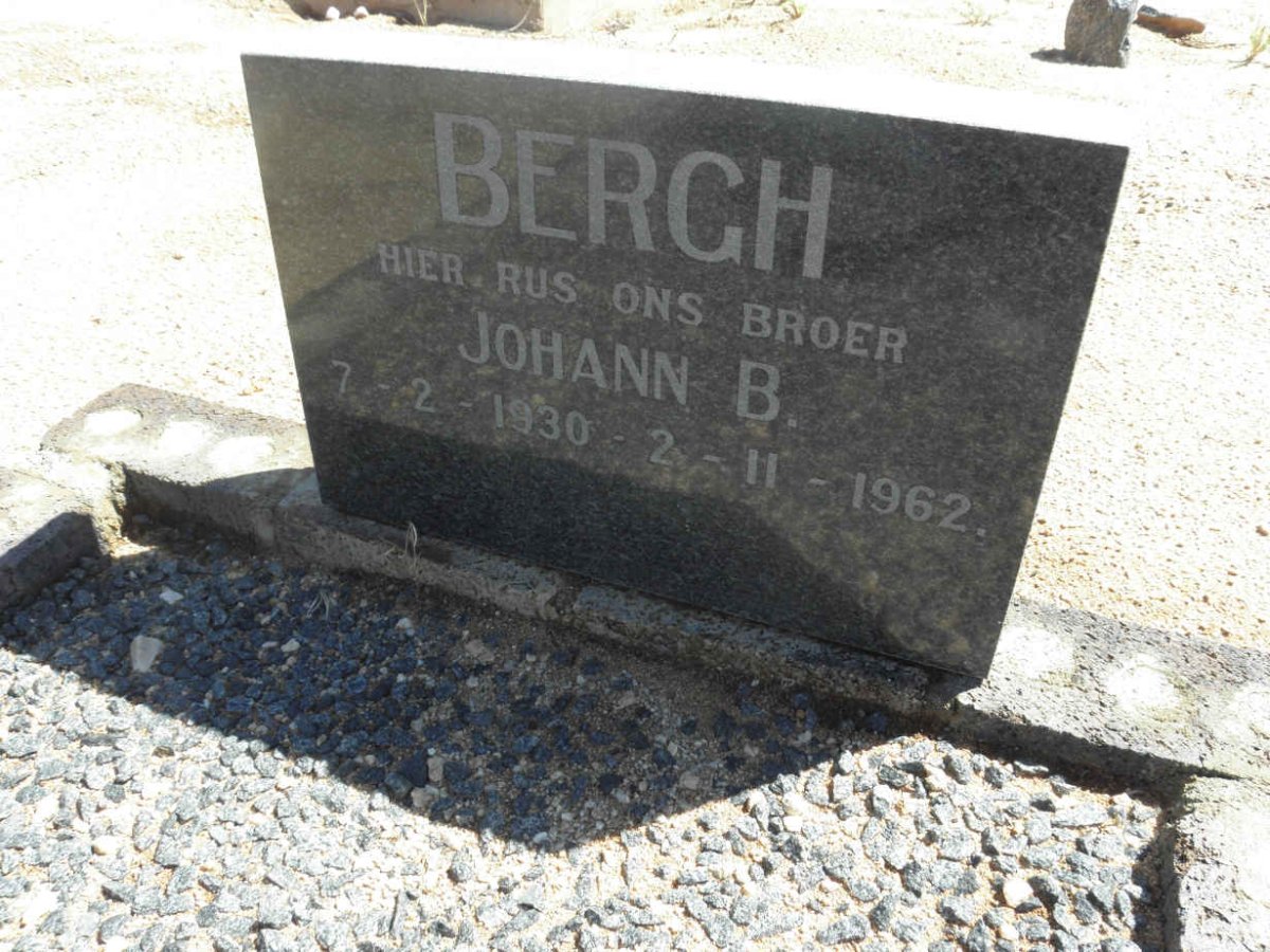 BERGH Johann B. 1930-1962