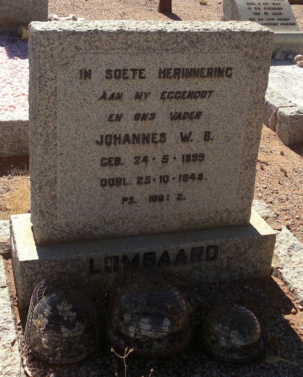 LOMBAARD Johannes W.B. 1899-1948