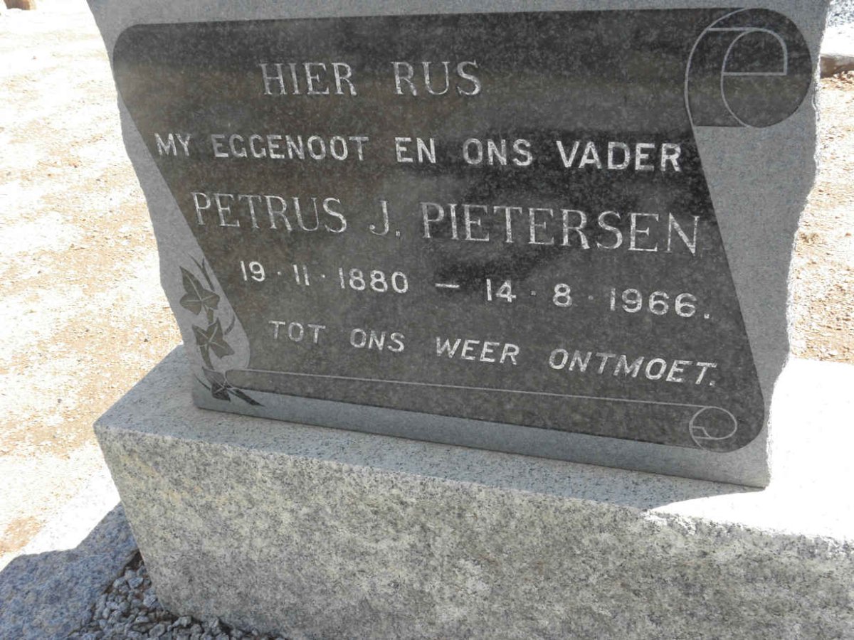 PIETERSEN Petrus J. 1880-1966