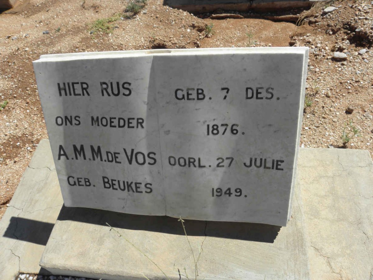 VOS A.M.M., de 1876-1949