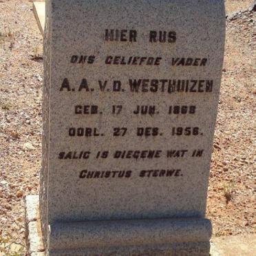 WESTHUIZEN A.A., v.d. 1868-1956
