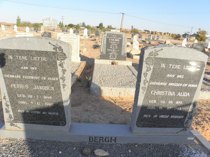 BERGH Petrus Jakobus 1898-1965 &amp; Christina Alida 1893-1983