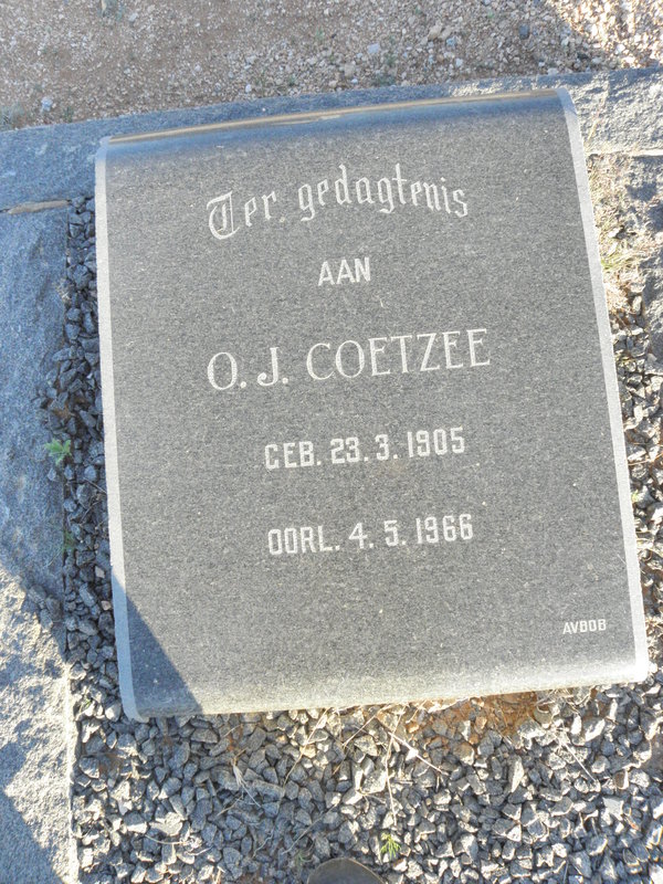 COETZEE O.J. 1905-1966