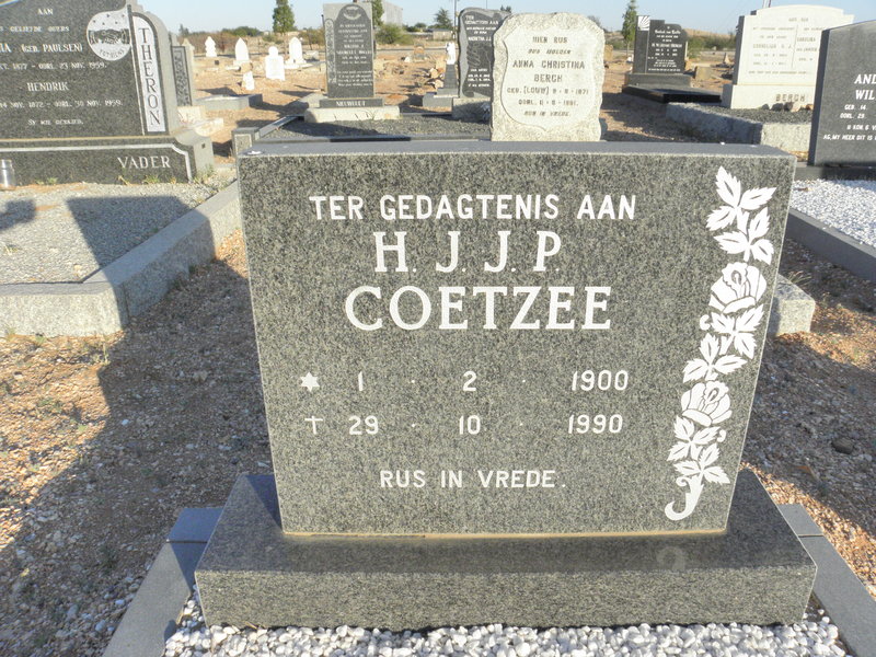 COETZEE H.J.J.P. 1900-1990