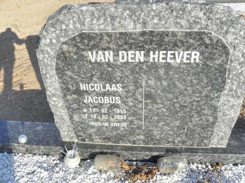 HEEVER Nicolaas Jacobus, van den 1915-2003
