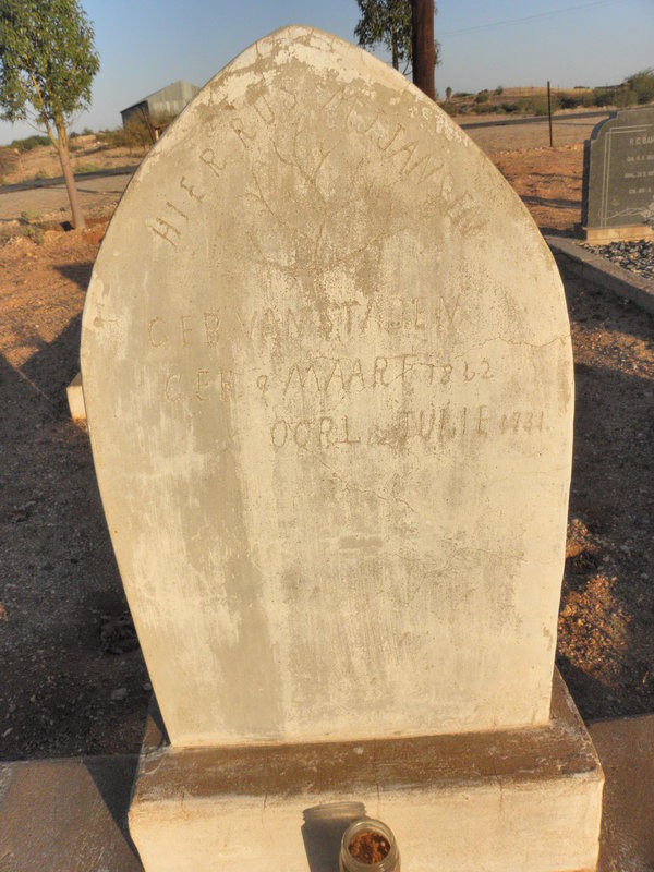 JANSEN M.J. nee van STADEN 1862-1934