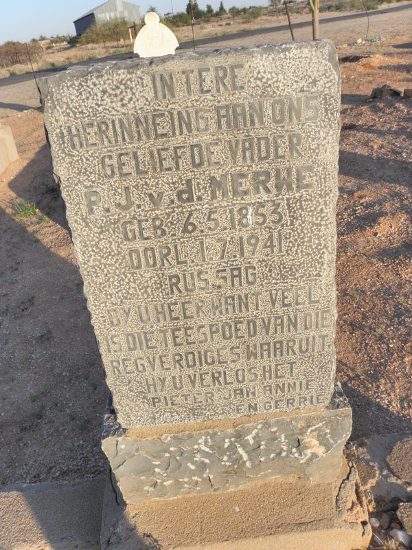 MERWE P.J., v.d. 1853-1941
