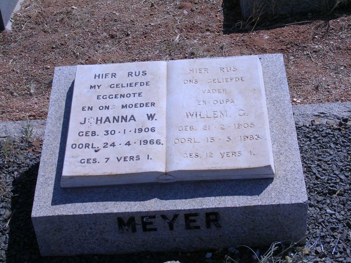 MEYER Willem G. 1905-1983 &amp; Johanna W. 1906-1966