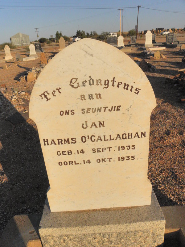 O'CALLAGHAN Jan Harms 1935-1935