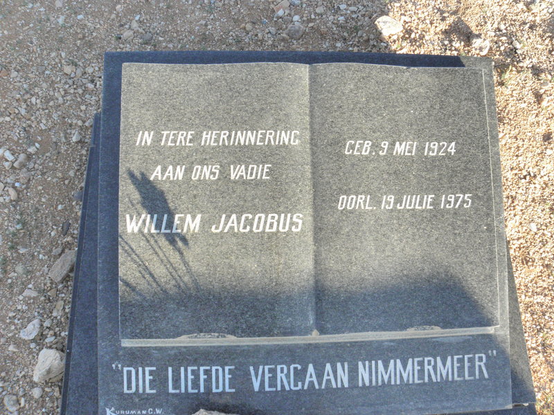 PLESSIS Willem Jacobus, du 1924-1975