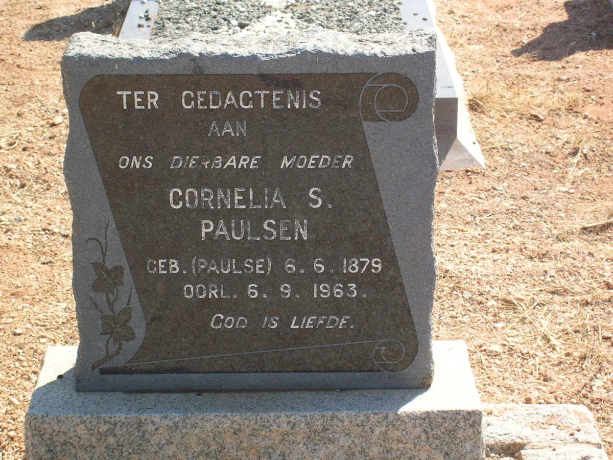 PAULSEN Cornelia S. geb. PAULSE 1879-1963
