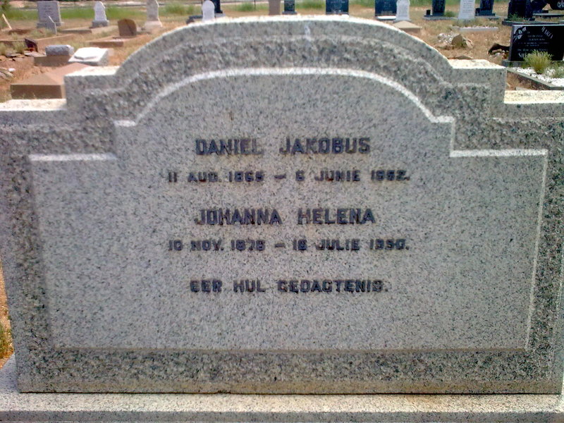 ROSSOUW Daniel Jakobus 1866-1952 &amp; Johanna Helena 1876-1950