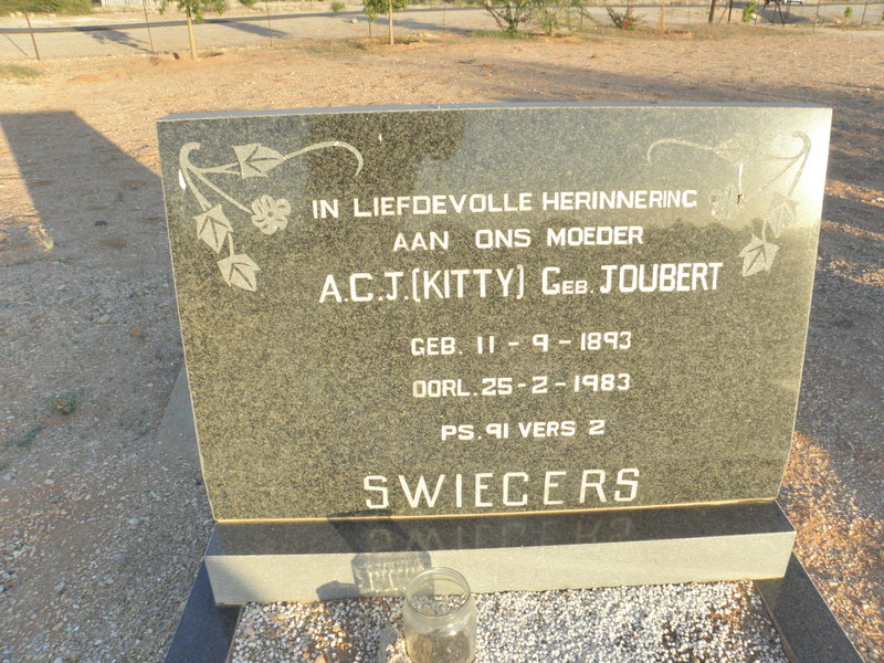 SWIEGERS A.C.J. nee JOUBERT 1893-1983