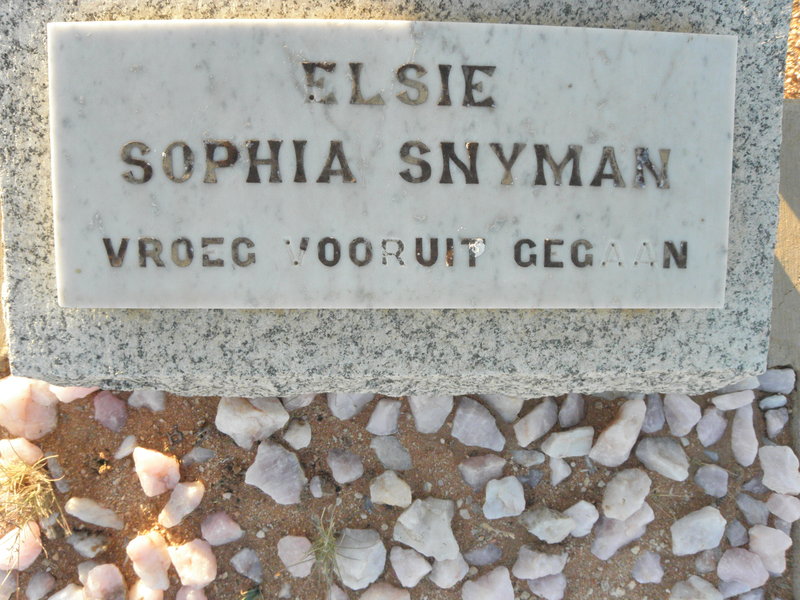 SNYMAN Elsie Sophia 