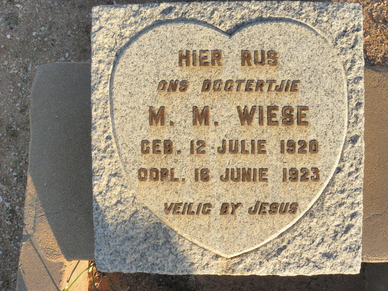 WIESE M.M. 1920-1923