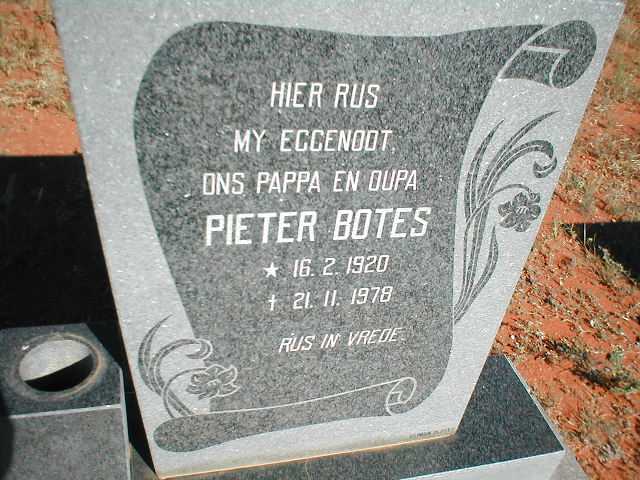 BOTES Pieter 1920-1978