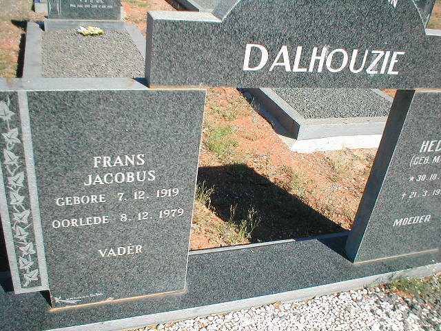 DALHOUZIE Frans Jacobus 1919-1979