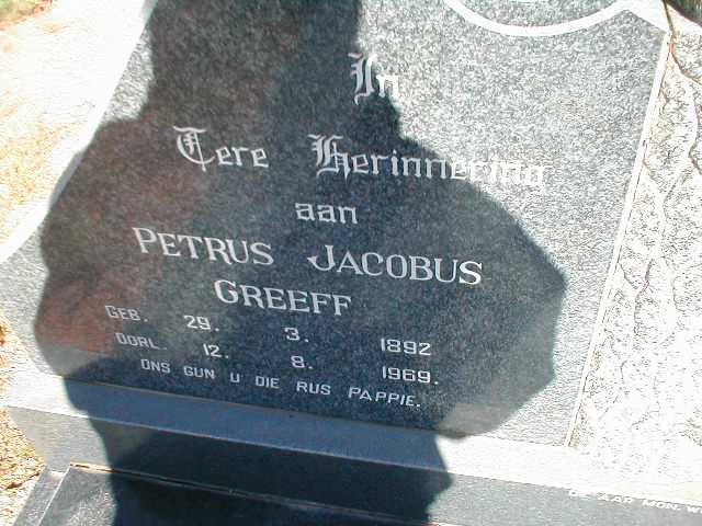 GREEFF Petrus Jacobus 1992-1969