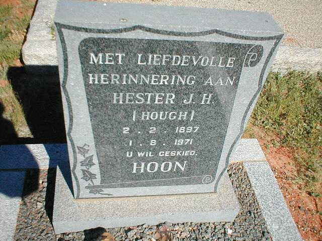 HOON Hester J.H. nee HOUGH 1897-1971