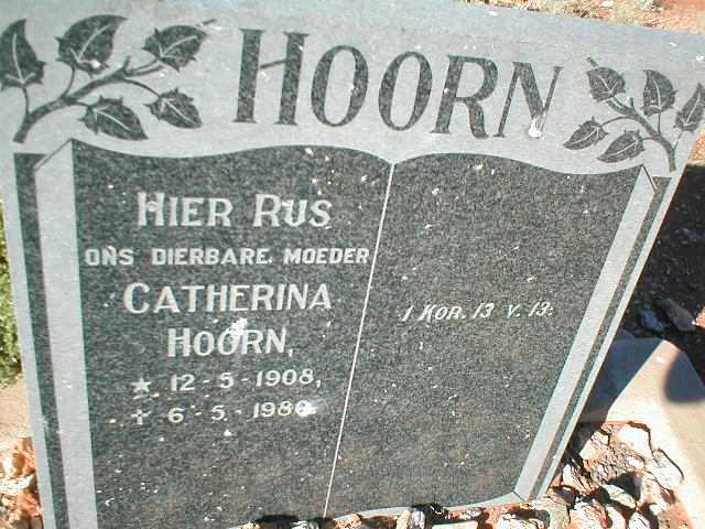 HOORN Catherina 1908-1980
