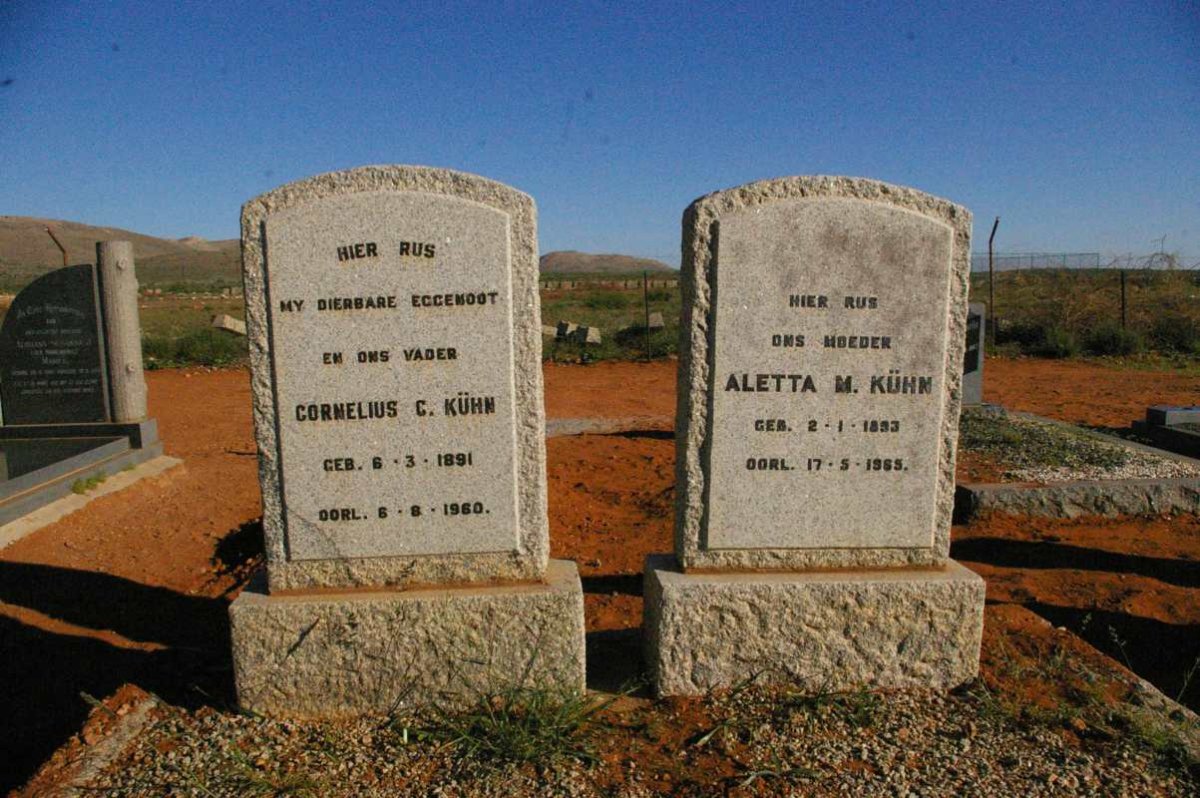 KUHN Cornelius 1891-1960 &amp; Aletta M. 1893-1965