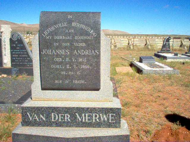 MERWE Johannes Andrias, van der 1871-1956