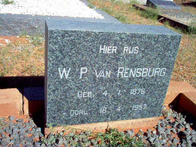 RENSBURG W.P., van 1876-1957