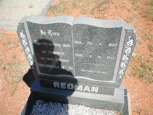 REDMAN Hendrina C. W. 1887-1973