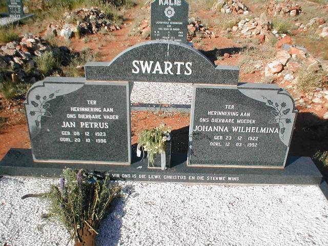 SWARTS Jan Petrus 1923-1996 &amp; Johanna Wilhelmina 1922-1992