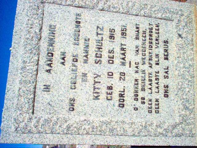 SCHULTZ Kitty 1915-1951