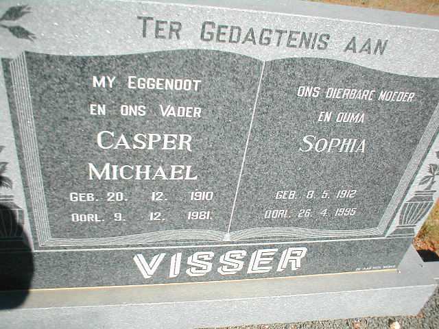 VISSER Casper Michael 1910-1981 &amp; Sophia 1912-1995
