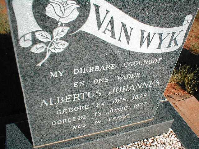 WYK Albertus Johannes, van 1899-1977