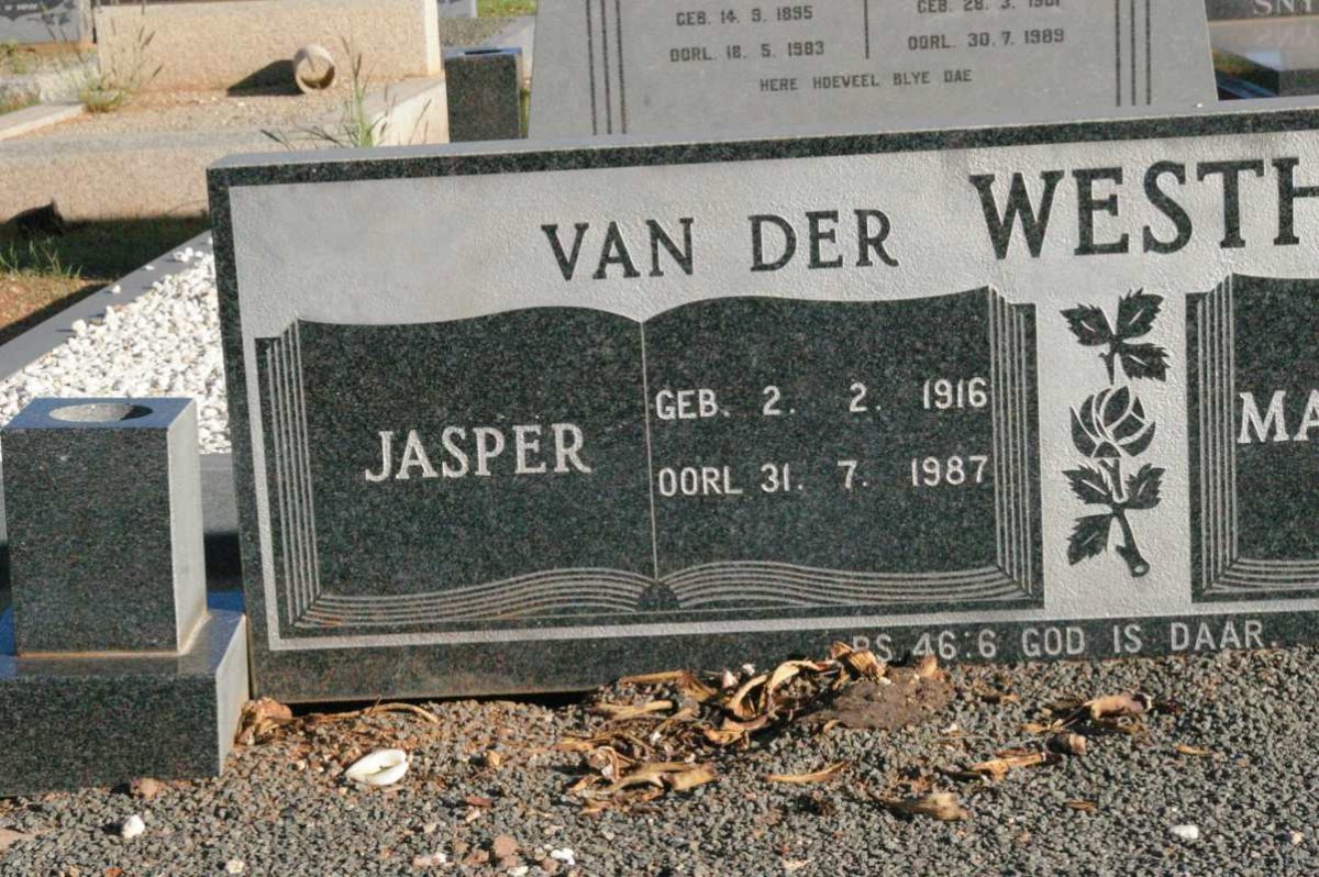 WESTHUIZEN Jasper, van der 1916-1987 &amp; Magrieta 1921-