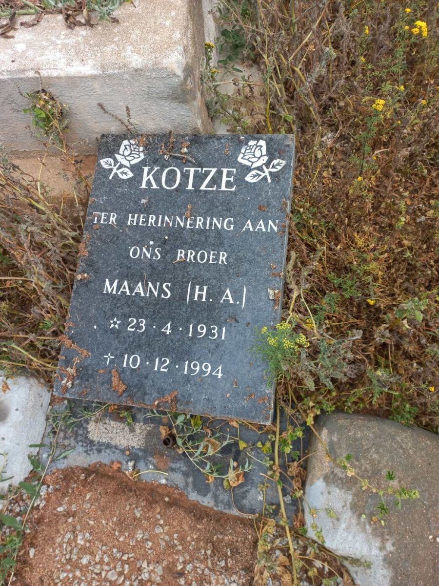 KOTZE H.A. 1931-1994
