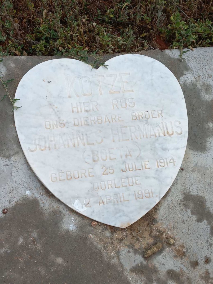 KOTZE Johannes Hermanus 1914-1991