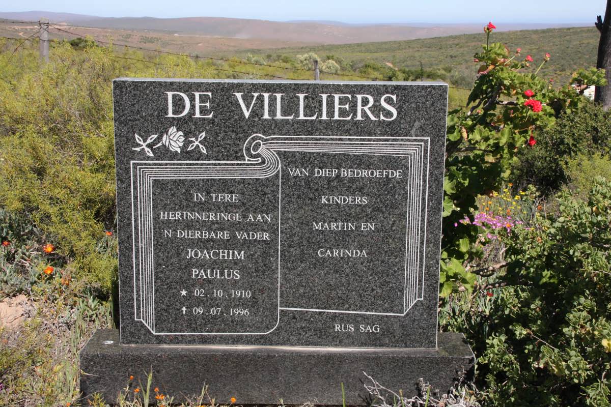 VILLIERS Joachim Paulus, de 1910-1996
