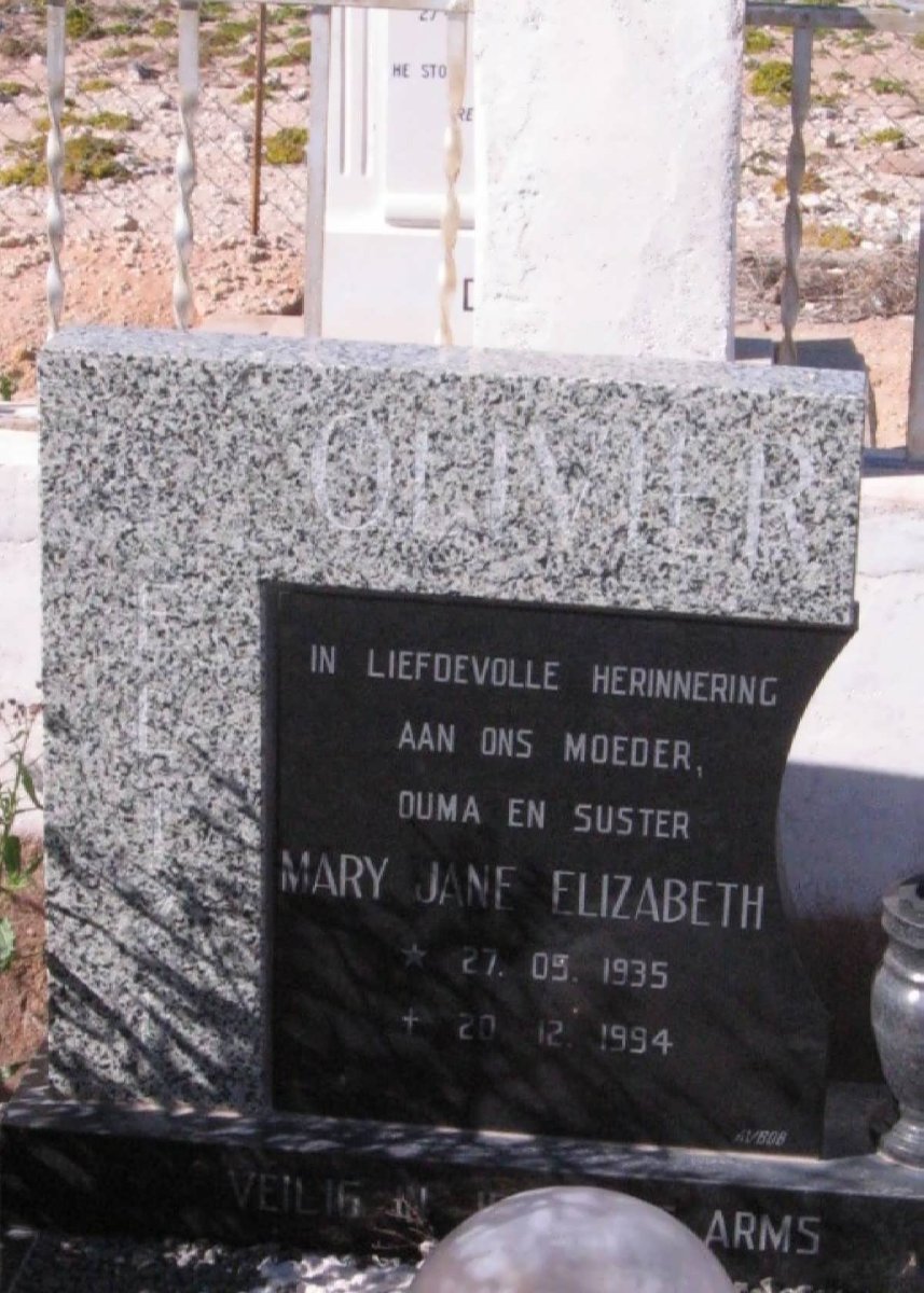 OLIVIER Mary Jane Elizabeth 1935-1994